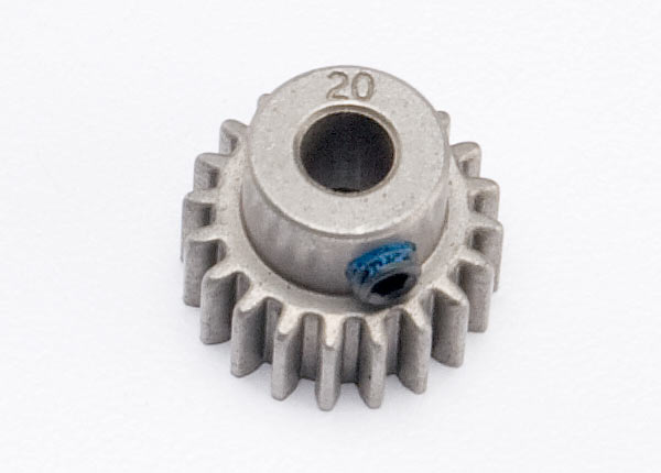 5646 Engranaje, piñón de 20 T (paso métrico de 0,8, compatible con paso de 32) (se adapta a eje de 5 mm)/tornillo de fijación