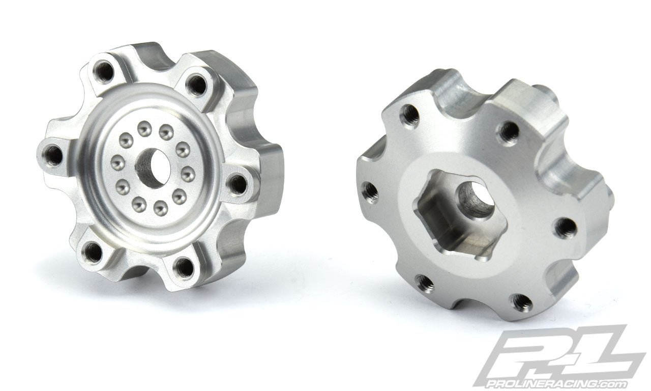 PRO633700 Adaptadores hexagonales de aluminio de 6x30 a 12 mm (estrechos) para ruedas Pro-Line 6x30 de 2,8" 