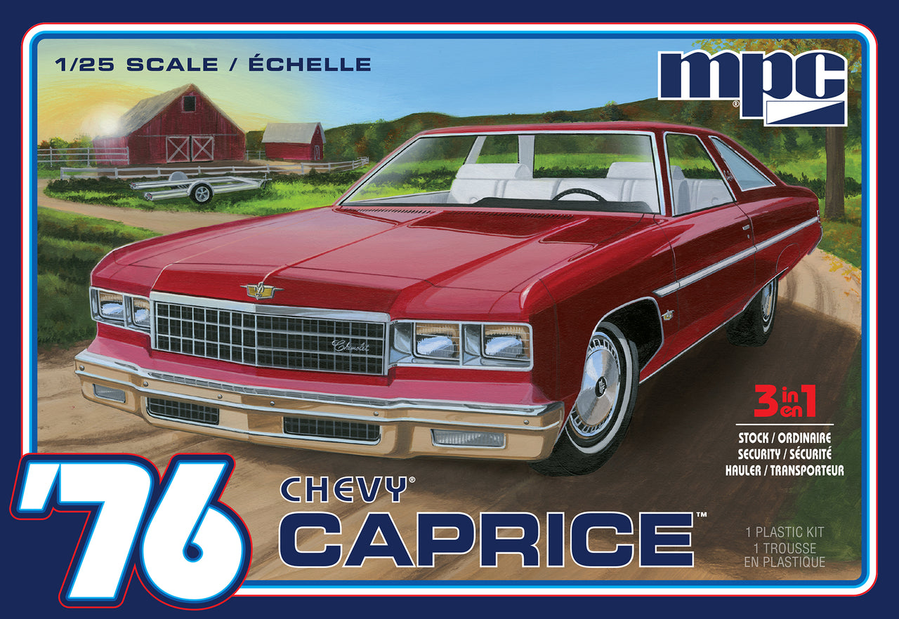 MPC963 1976 CHEVY CAPRICE w/TRAILER (1/25)