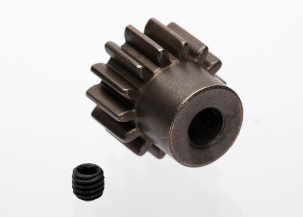 6488X Gear, 14-T pinion (1.0 metric pitch) (fits 5mm shaft)/ set screw (compatible with steel spur gears)