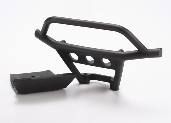 6735 Bumper, front/ skidplate, front (black)