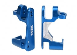 6832X Caster blocks (c-hubs), 6061-T6 aluminum (blue-anodized), left & right