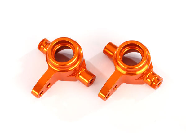 6837A Traxxas Aluminum Steering Block Set (Orange) (2)