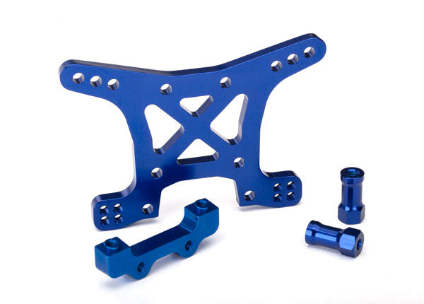 Tour d'amortisseur avant en aluminium Traxxas 6839X (bleu)