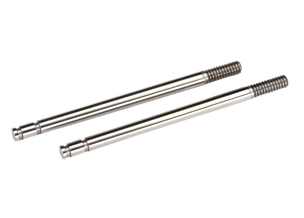 7663 Shock shafts, steel, chrome finish (2)