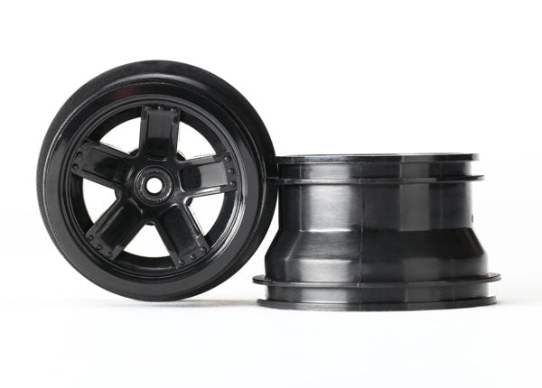 7671 Traxxas LaTrax Teton 5 Spoke Wheels (Black) (2)