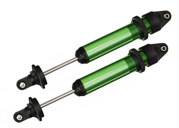 7761G Amortiguadores, GTX, aluminio (anodizado en verde) (completamente ensamblados sin resortes) (2) 