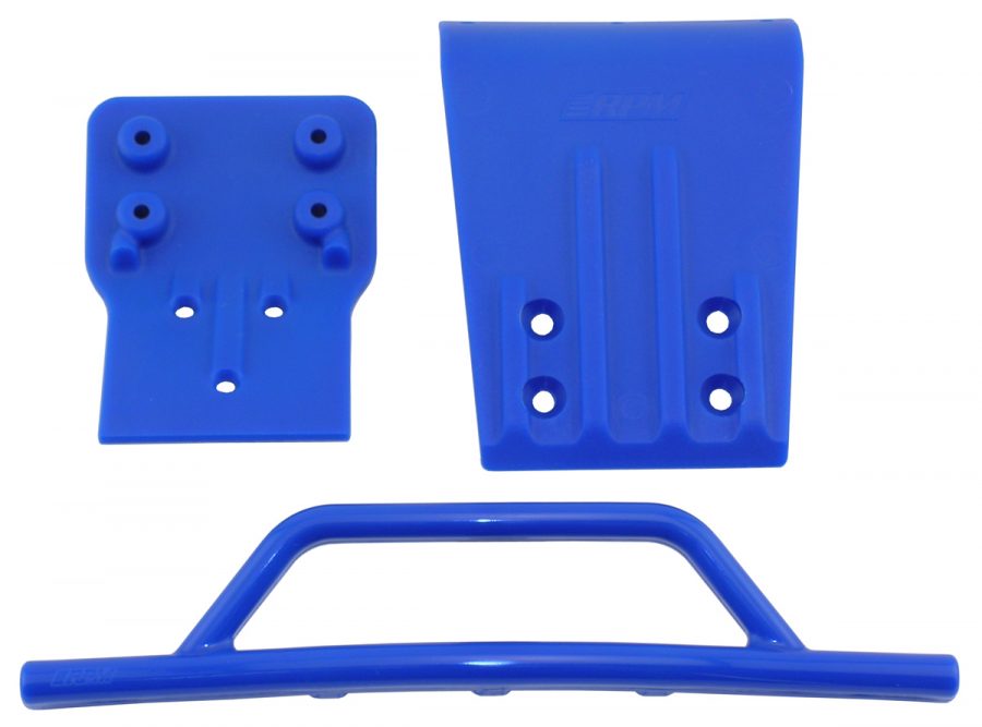 80025 RPM Traxxas Slash 4x4 Front Bumper & Skid Plate (Blue)