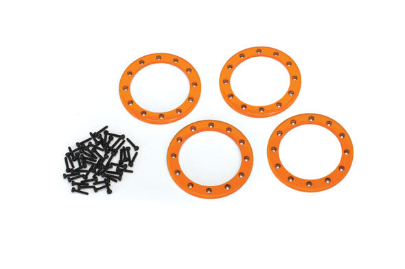 8168A Beadlock rings, orange (2.2") (aluminum) (4)/ 2x10 CS (48)