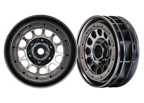 8173 Ruedas, Method 105 1.9" (cromo negro, beadlock) (los anillos beadlock se venden por separado)