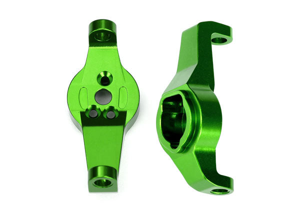 8232G  Caster blocks, 6061-T6 aluminum (green-anodized), left and right