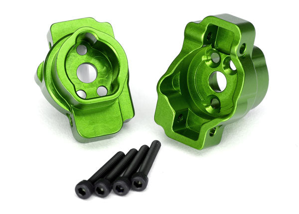 8256G Traxxas Portal drive axle mount, rear, 6061-T6 aluminum (green-