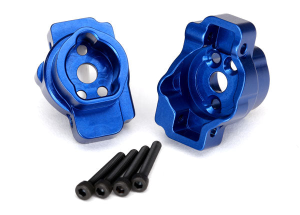 8256X Portal drive axle mount, rear, 6061-T6 aluminum (blue-anodized) (left and right)/ 2.5x16 CS (4)