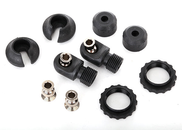 8264 Caps & spring retainers, GTS shocks (upper cap (2)/ hollow balls (4)/ bottom cap (2)/ upper retainer (2)/ lower retainer (2))