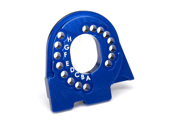 8290X Motor mount plate, 6061-T6 aluminum (blue-anodized)