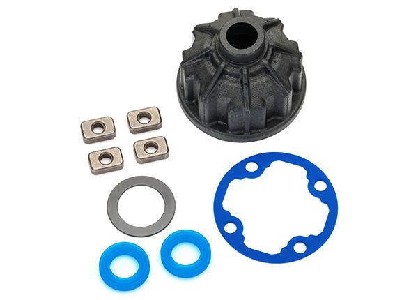 8681 Carrier, differential (heavy duty)/ x-ring gaskets (2)/ ring gear gasket/ spacers (4)/ 12.2x18x0.5 PTFE-coated washer (1)