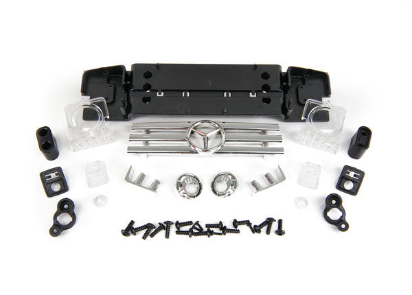 8813X  Grille, Mercedes-Benz® G 500® 4x4²/ grille mount/ grille insert/ headlight lens (2)/ headlight reflector (2)/ reflector lens (2)/ bumperette front (2)/ bumperette mount (2)/ turn signal housing (2)/ turn signal housing retainer (2)/ turn signal len