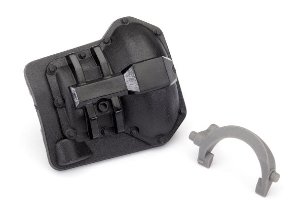 8847 Differential cover, TRX-6™ rear (black)/ T-lock fork (grey)