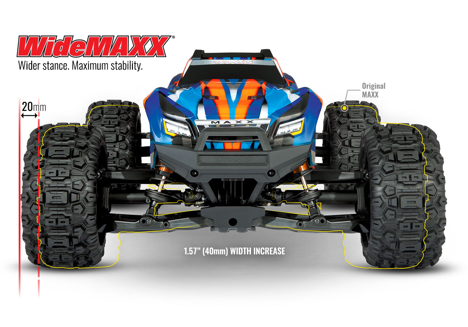 89086-4 Traxxas Maxx V2 w/ WideMaxx RTR Blue