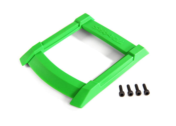 8917G Skid plate, roof (body) (green)/ 3x12mm CS (4)