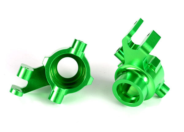 8937G Steering blocks, 6061-T6 aluminum (green-anodized), left & right