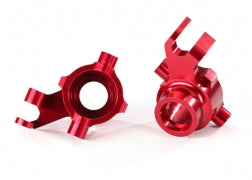8937R Steering blocks, 6061-T6 aluminum (red-anodized), left & right