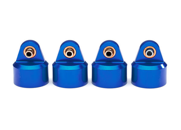 8964X Shock caps, aluminum (blue-anodized), GT-Maxx® shocks (4)