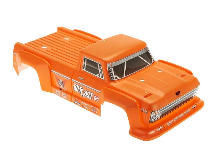 AR406126 OUTCAST 6S BLX PAINTED DECALED TRIMMED BODY (ORANGE) -ARAC3312