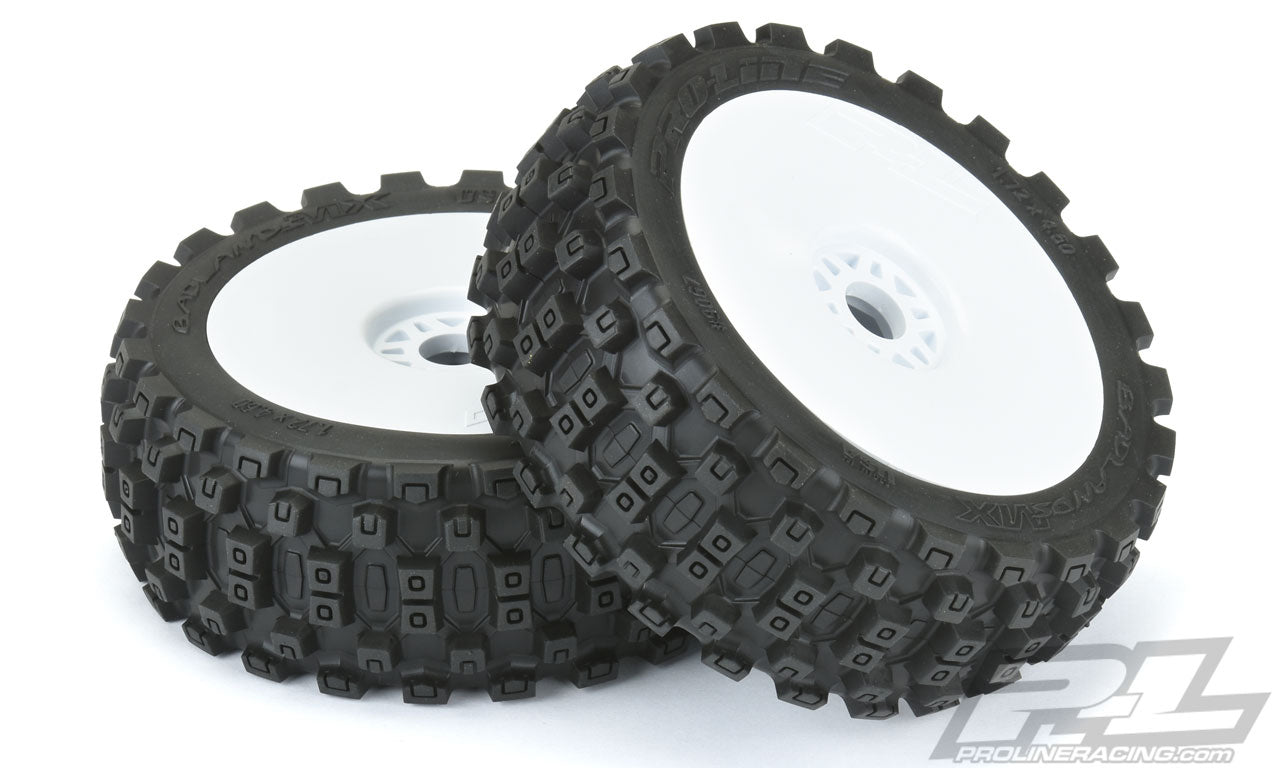 PRO906731 Badlands MX M2 (Medium) All Terrain 1:8 Buggy Tires Mounted on Velocity Wheels (2) for Front or Rear