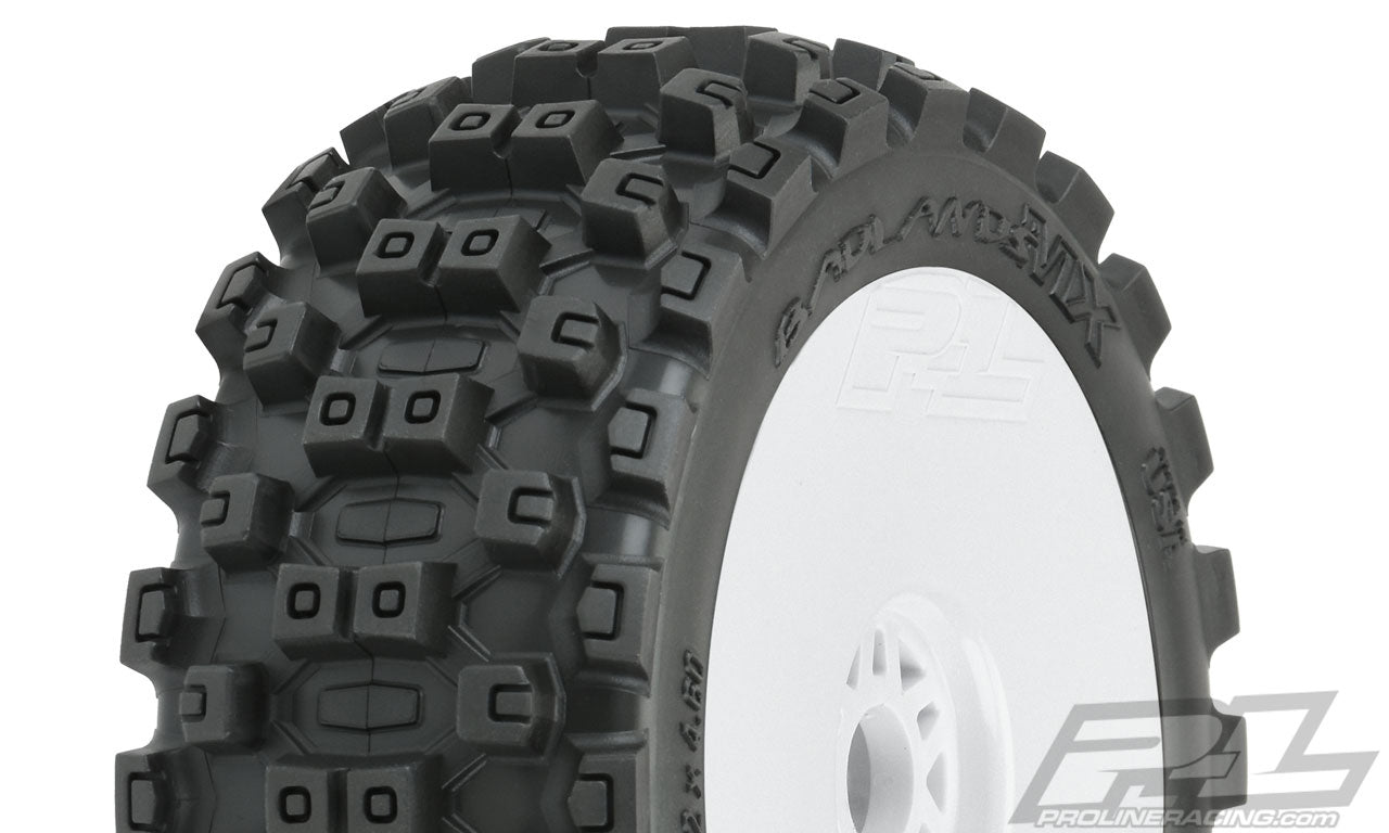 PRO906731 Badlands MX M2 (Medium) All Terrain 1:8 Buggy Tires Mounted on Velocity Wheels (2) for Front or Rear