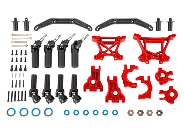 9080r  Traxxas Outer Driveline & Suspension Upgrade Kit, red