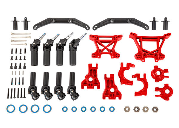 Kit de mise à niveau de transmission extérieure et de suspension Traxxas 9080r, rouge