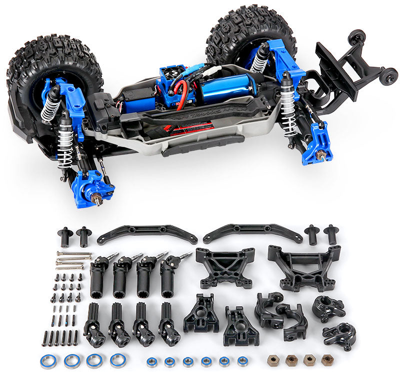 9080x Kit de mise à niveau de transmission extérieure et de suspension Traxxas, bleu