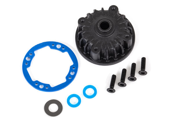 9081   Housing, center differential/ x-ring gaskets (2)/ 5x10x0.5 PTFE-coated washer (1)/ 2.5x8 CCS (4)