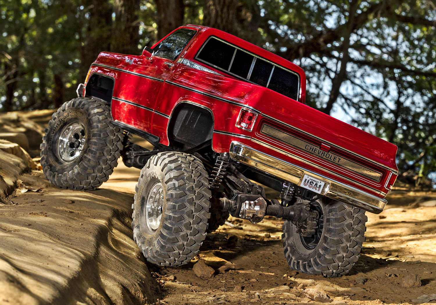 92056-4 - 1/10 Traxxas TRX-4 Chevrolet K10 Cheyenne High Trail Edition -  Red - AMR RC