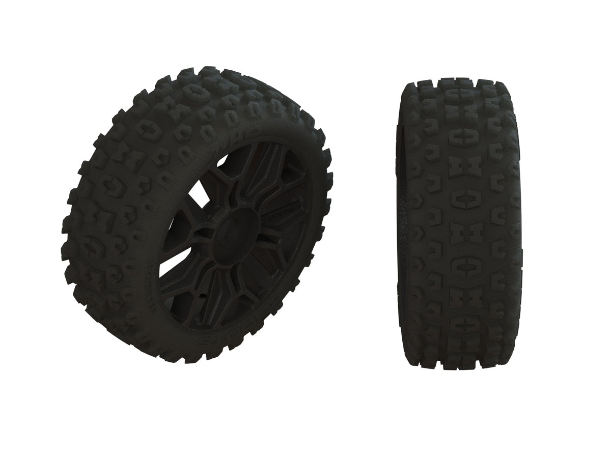 AR550057 DBOOTS '2HO' TIRE SET GLUED (Black) (2pcs)