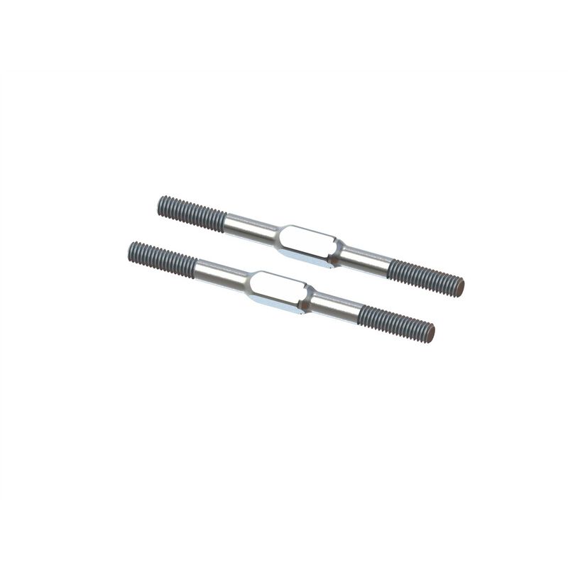 ARA340177 Steel Turnbuckle, M4x60mm Silver (2): EXB