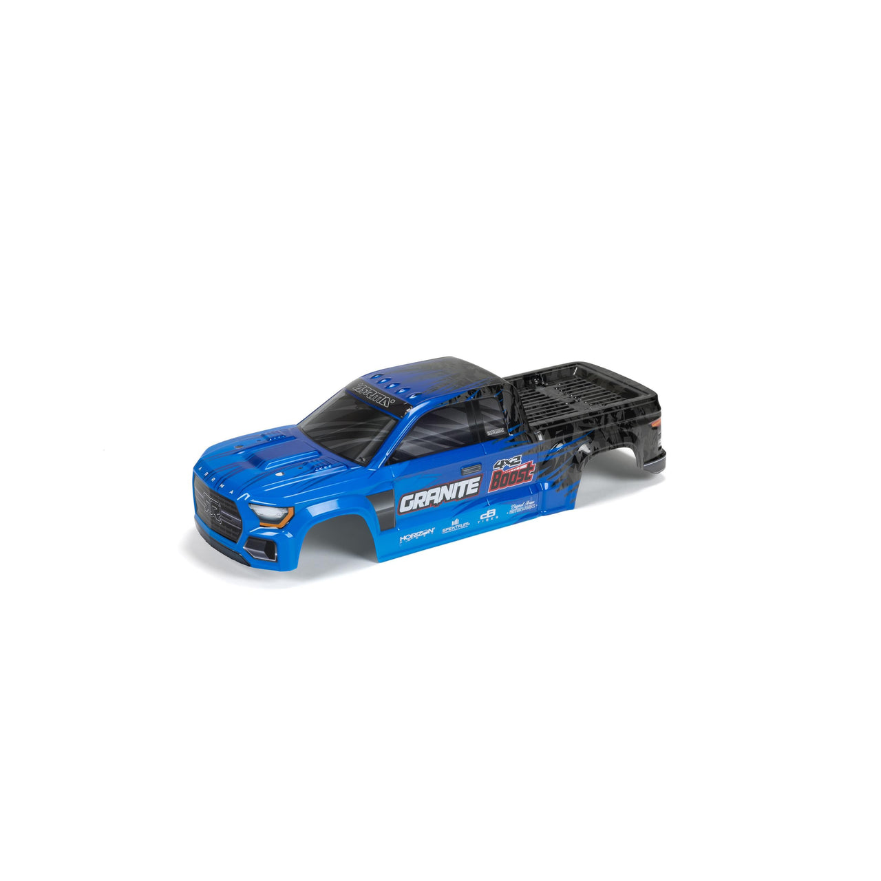 ARA402344 1/10 GRANITE 4X2, carrosserie peinte avec décalcomanie, bleu/noir