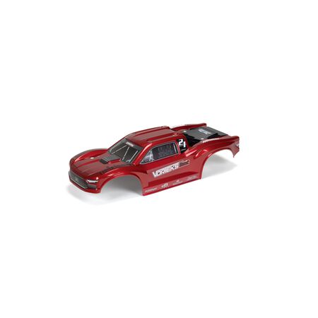 ARA402347 1/10 VORTEKS 4X2 Painted Decaled Trimmed Body Red