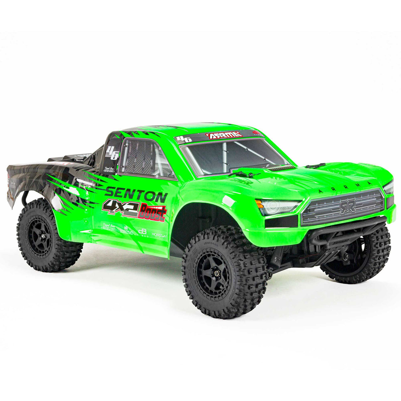 ARA4103SV4T1 1/10 SENTON 4X2 BOOST MEGA 550 Brushed Short Course Truck RTR with Battery & Charger, Green