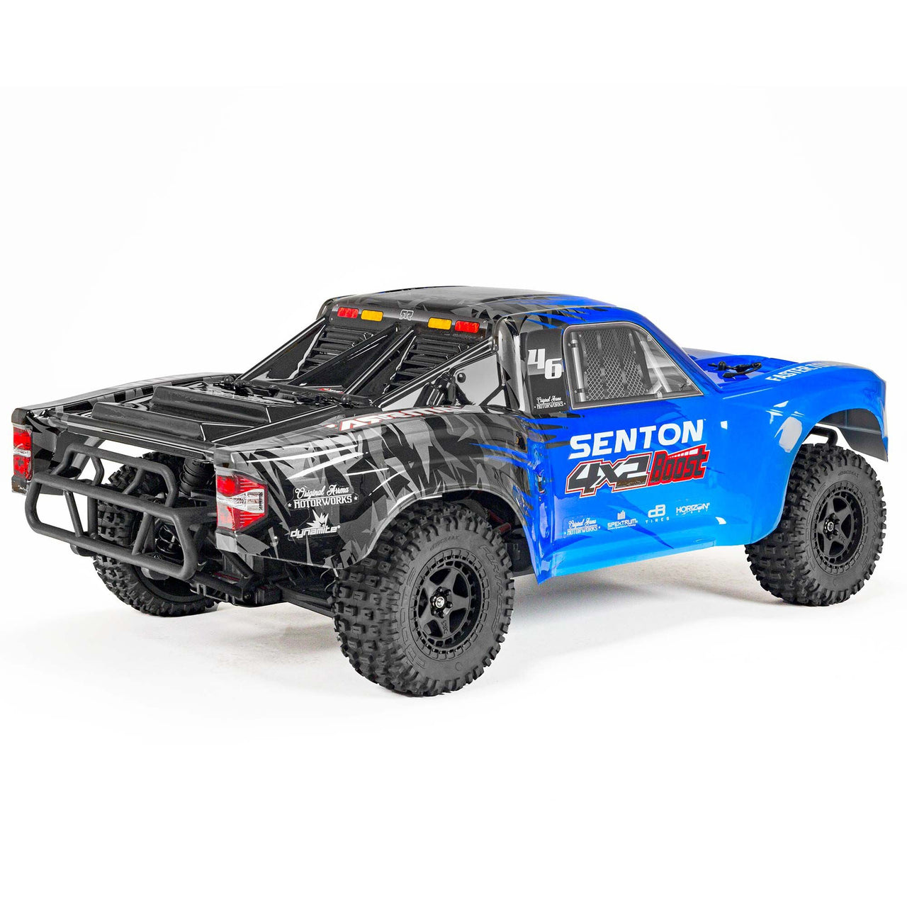 ARA4103SV4T2 1/10 SENTON 4X2 BOOST MEGA 550 Brushed Short Course Truck RTR, Blue with Battery & Charger