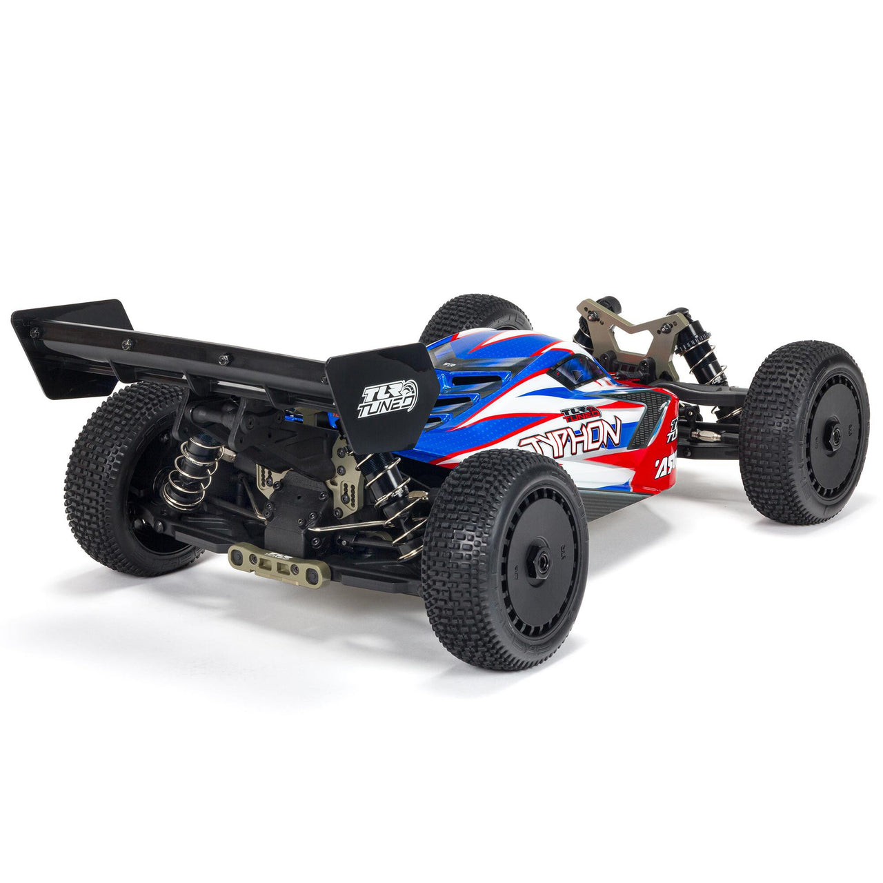 ARA8406 1/8 TLR Tuned TYPHON 6S 4WD BLX Buggy RTR, Red/Blue