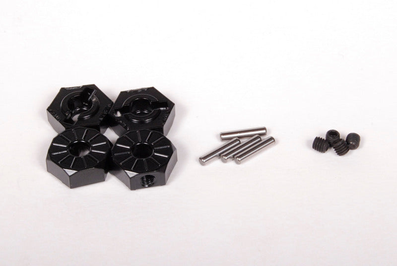 AX30427 Buje de aluminio estrecho de 12 mm (negro) (4 piezas)