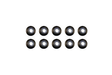 AXA1045 Écrou hexagonal à bride de verrouillage en nylon M4 (noir) (10 pièces)
