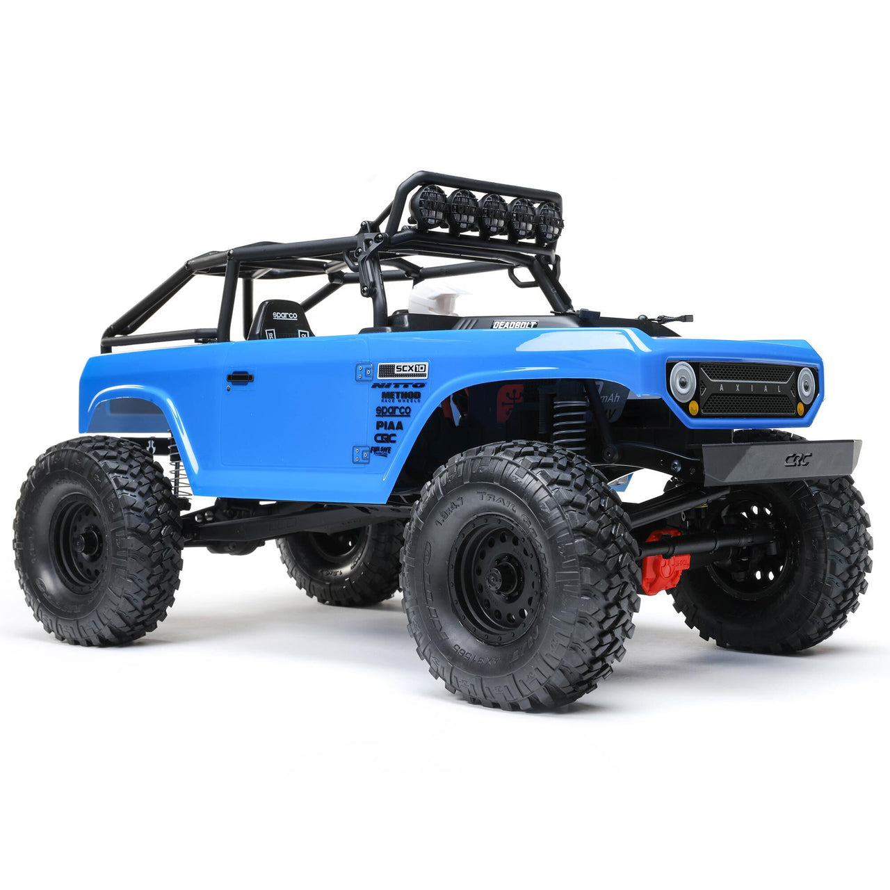 1/10 SCX10 II Cerrojo 4WD Cepillado RTR, Azul AXI03025T1