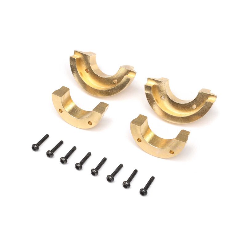 AXI302004 Knuckle Weights, Brass (4): SCX24, AX24