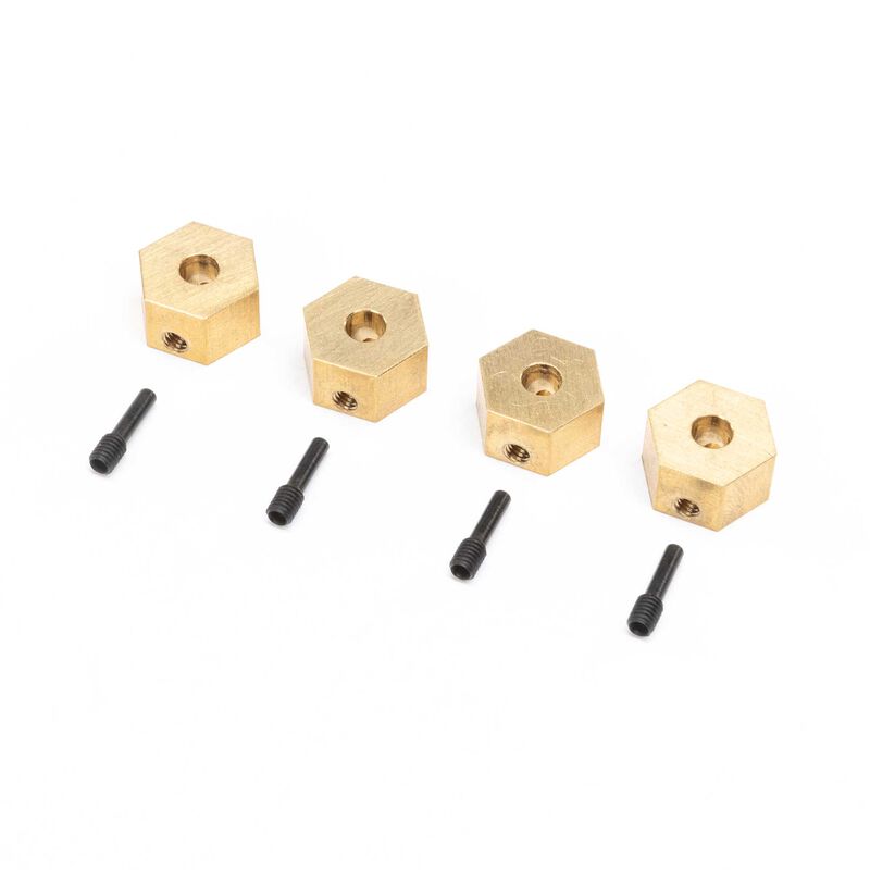 312005 Hex Hubs, Brass (7g) (4): UTB18