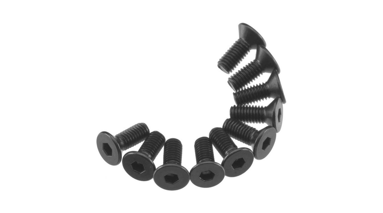 AXIC0118 Cabeza plana hexagonal M3X8mm Negro (10) 