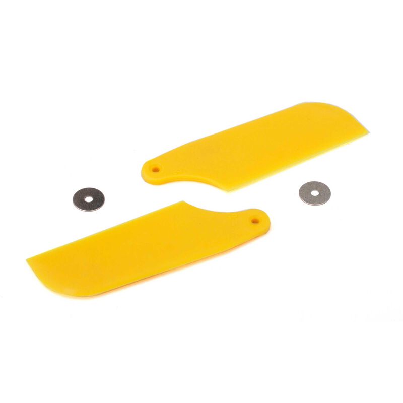 BLH1671YE Tail Rotor Blade Set, Yellow: B450 3D, B400, B450 X