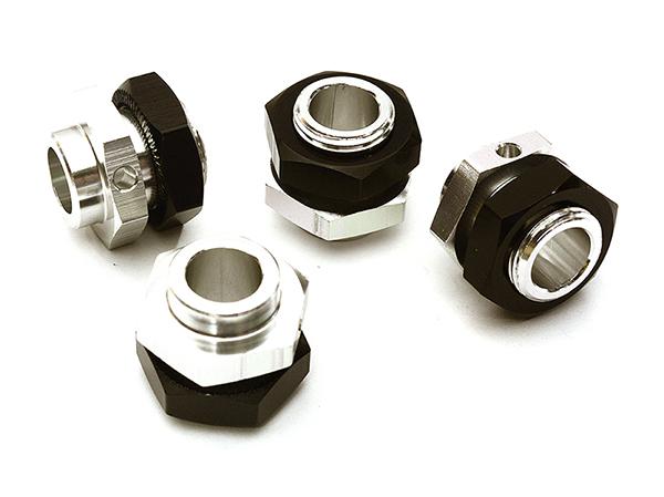 Adaptateurs de roue usinés en billette C28667SILVER, 17mm, pour Truggy sans balais Arrma Kraton 6S BLX